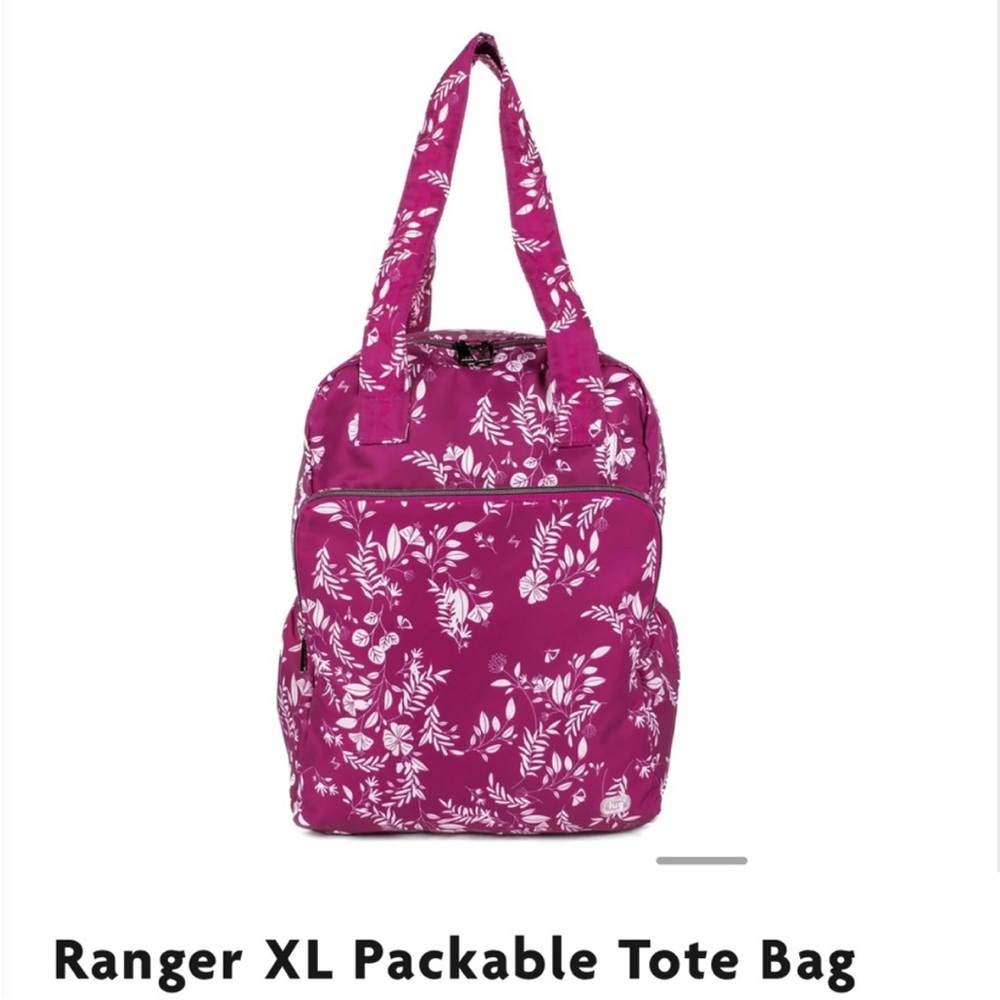 NWT Lug Ranger XL FLOURISH BERRY Convertible Packable Tote Bag